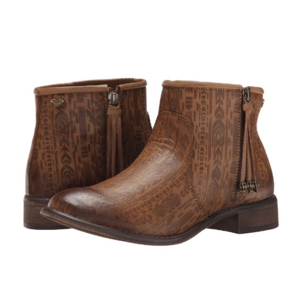 Roxy Tooled PLeather Tassel Boots